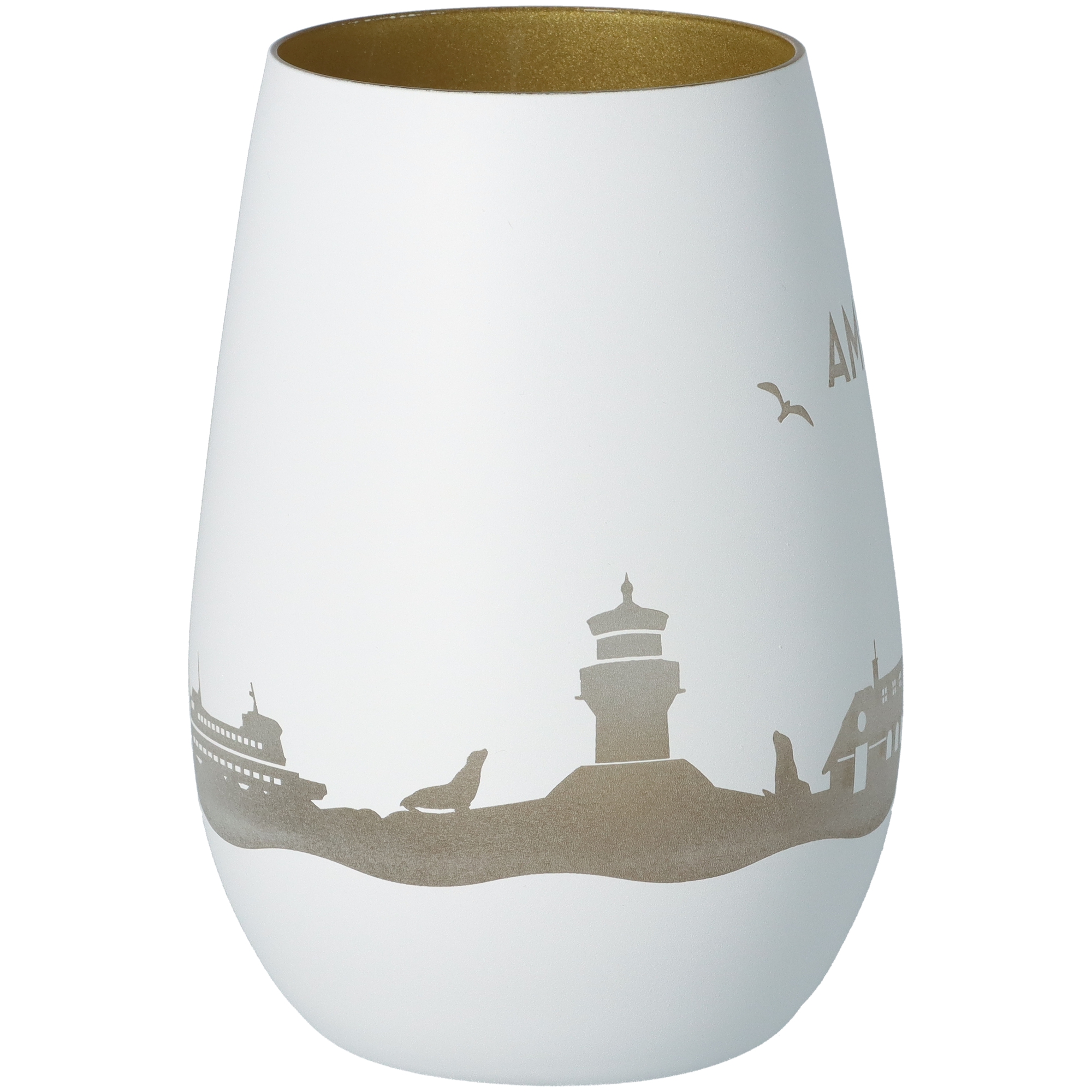 Windlicht Skyline Amrum Weiß/Gold Windlicht Skyline Amrum Weiß/Gold