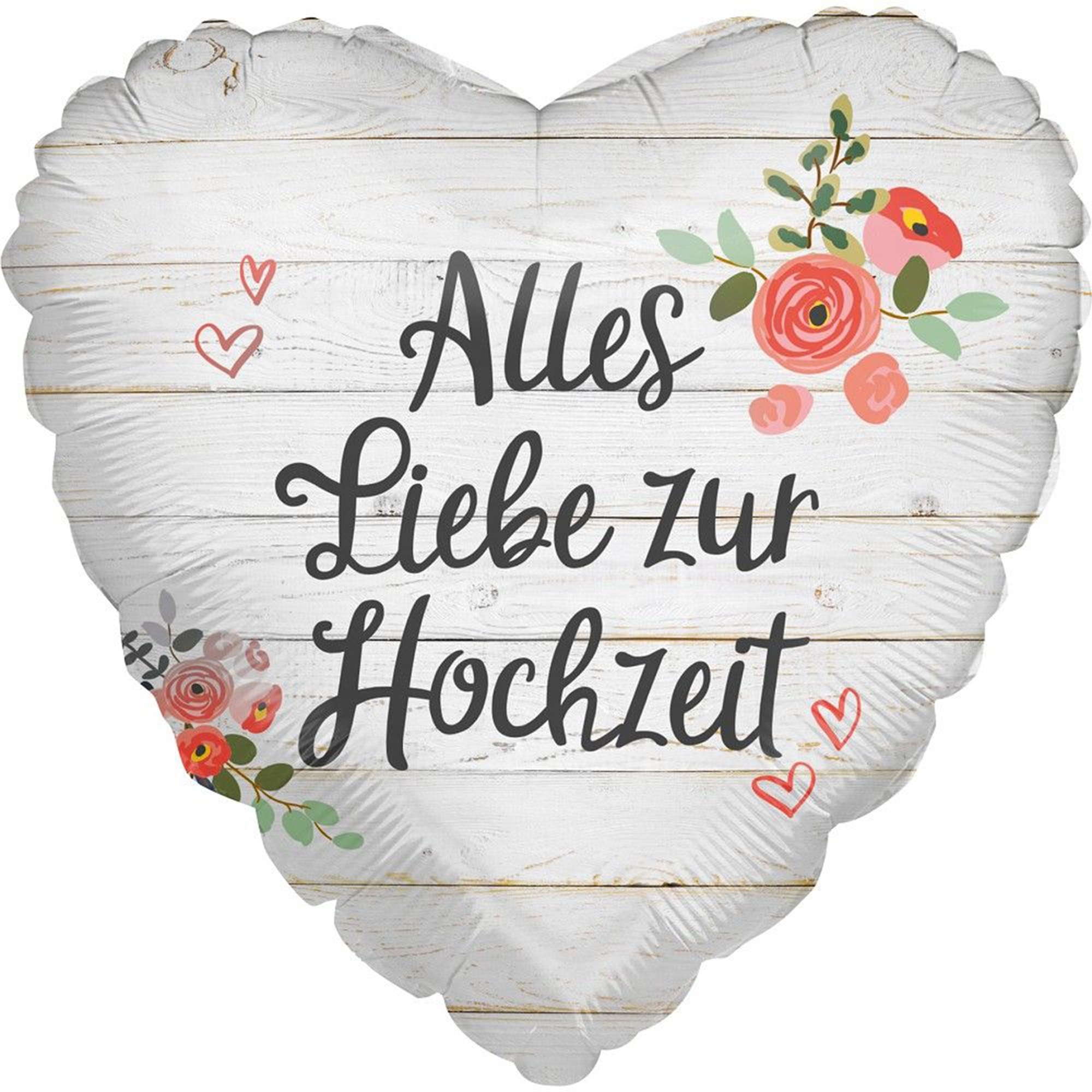 Folienballon "Alles Liebe zur Hochzeit" 45cm Windel