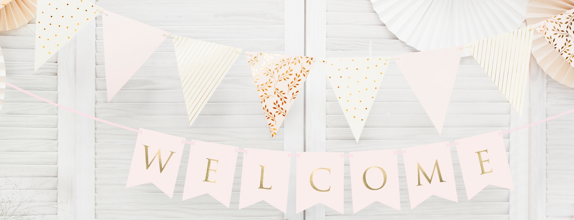 Girlande - Welcome Rosa