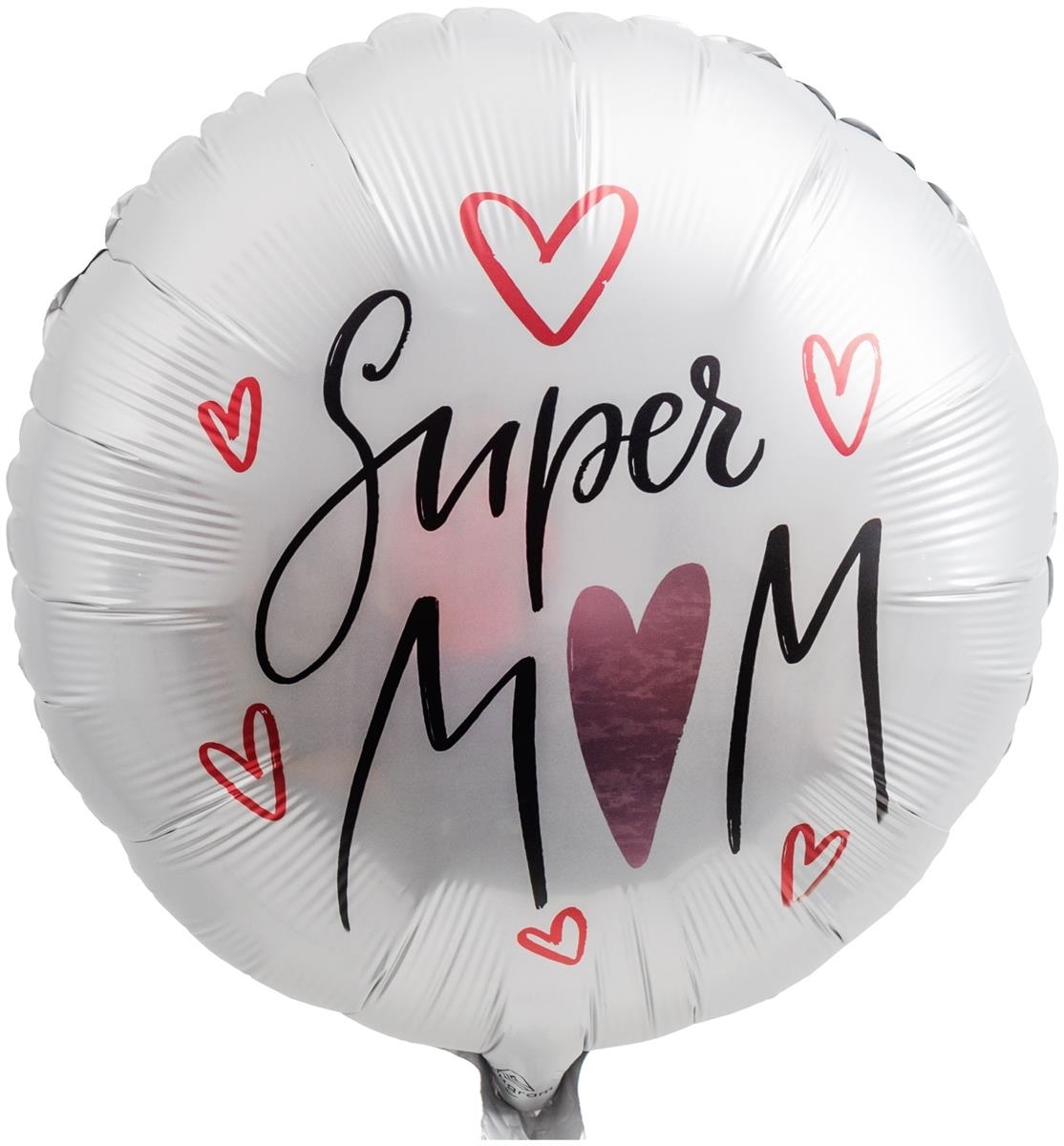Folienballon "Super Mom" Herzen 45cm