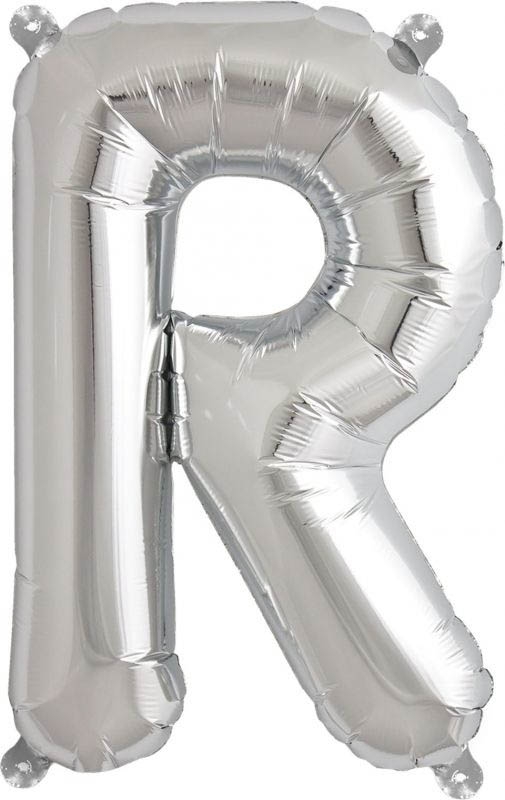 Luftballon Buchstabe R Silber 40cm
