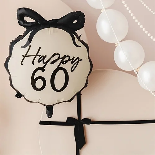 balloon, 60th birthday, Happy 60, foil balloon, decorative balloon