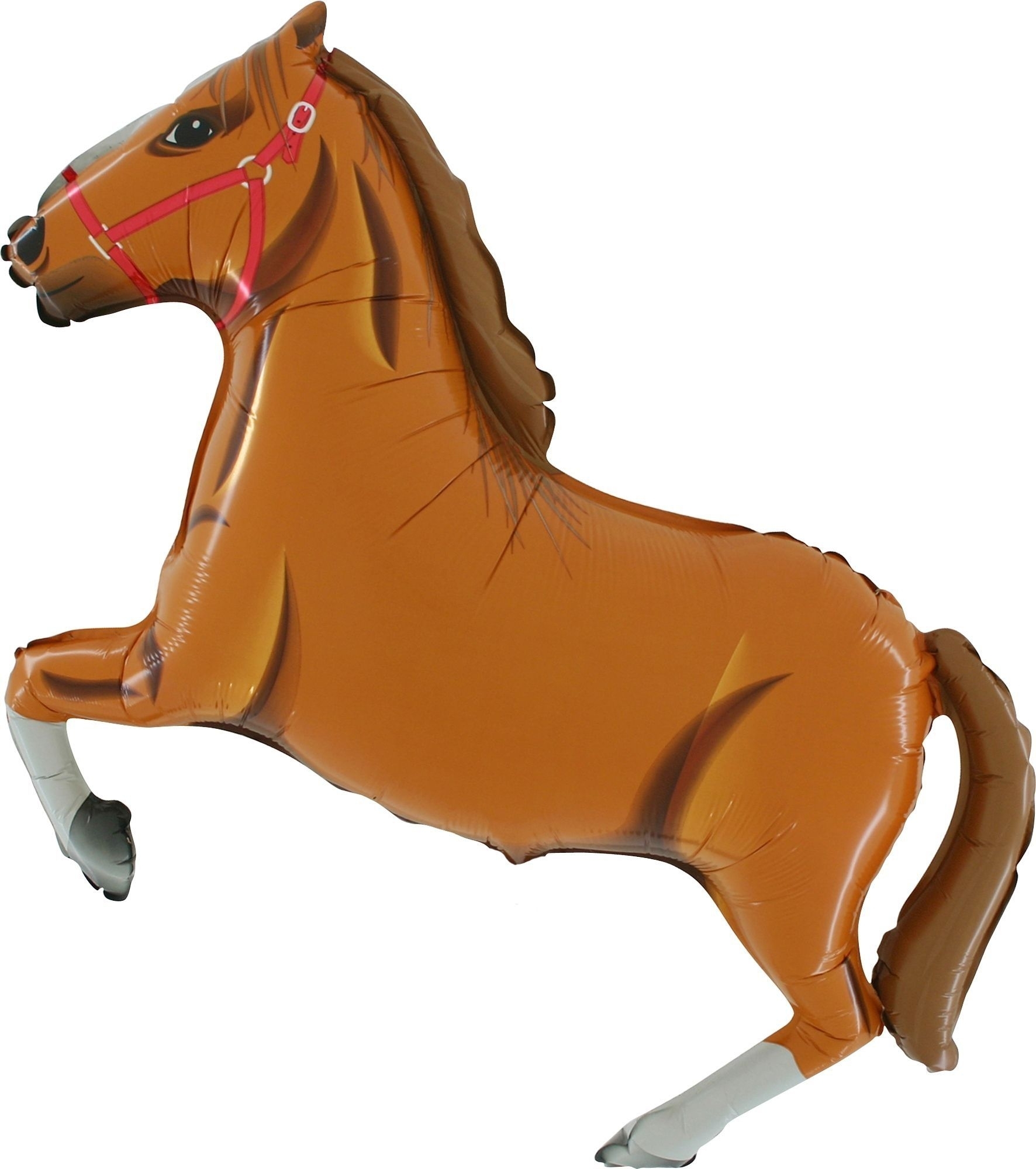 Folienballon "Pferd" Hellbraun 90 cm Tier, Pferd, Säugetier, Colt Horse