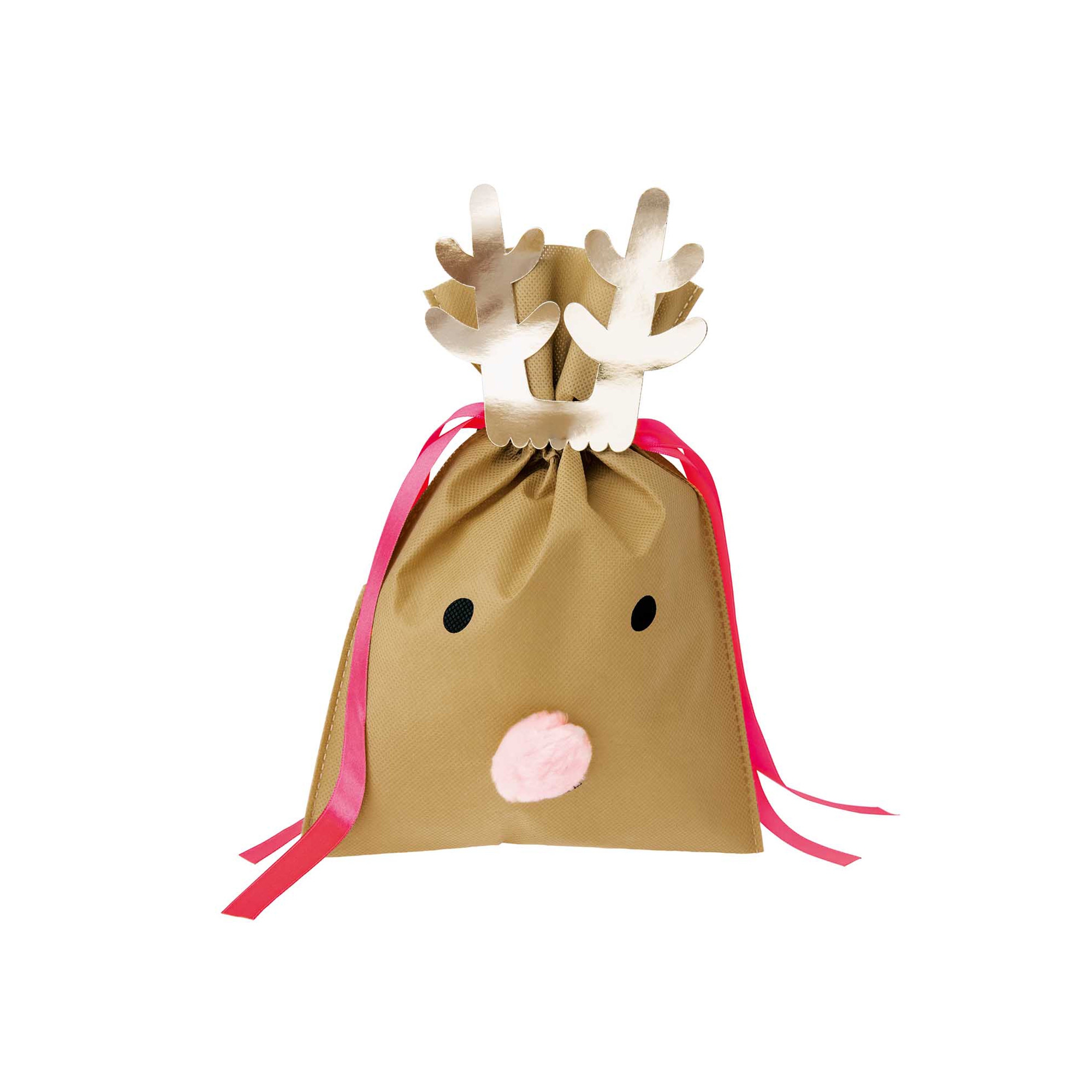Geschenktasche "Rentier" Hellbraun, klein Geschenktasche "Rentier" Hellbraun, klein