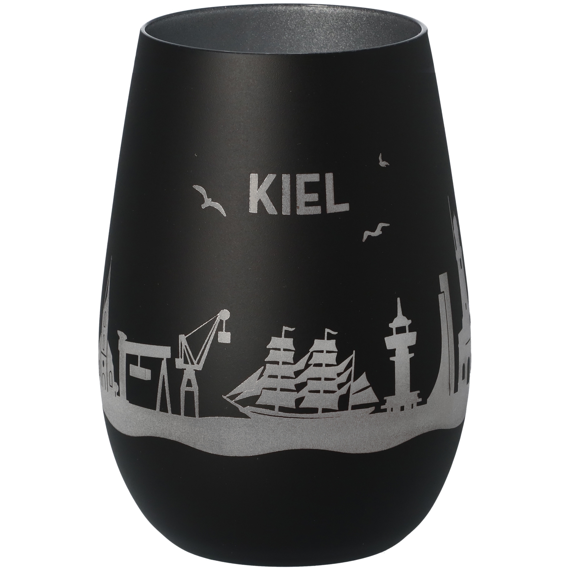 Windlicht Skyline Kiel Schwarz/Silber Windlicht Skyline Kiel Schwarz/Silber