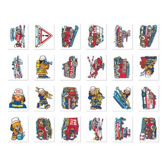 Feuerwehr - 24 Mini-Tattoos "Benny Brandmeister" Feuerwehr - 24 Mini-Tattoos "Benny Brandmeister"