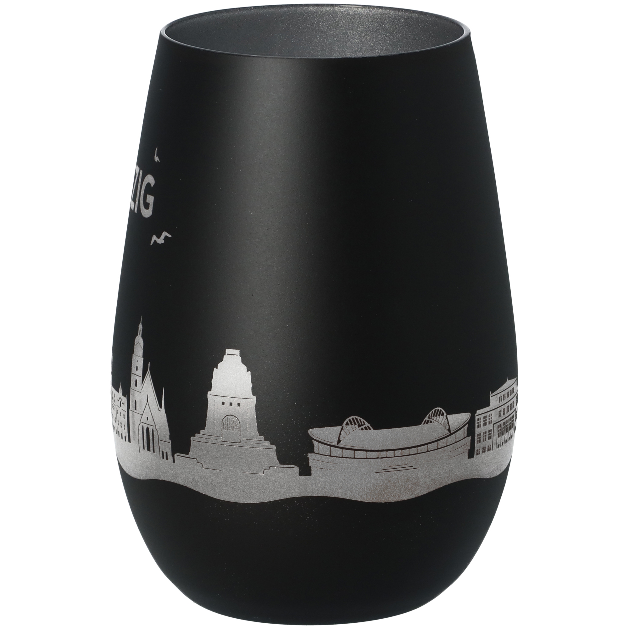Windlicht Skyline Leipzig Schwarz/Silber Windlicht Skyline Leipzig Schwarz/Silber