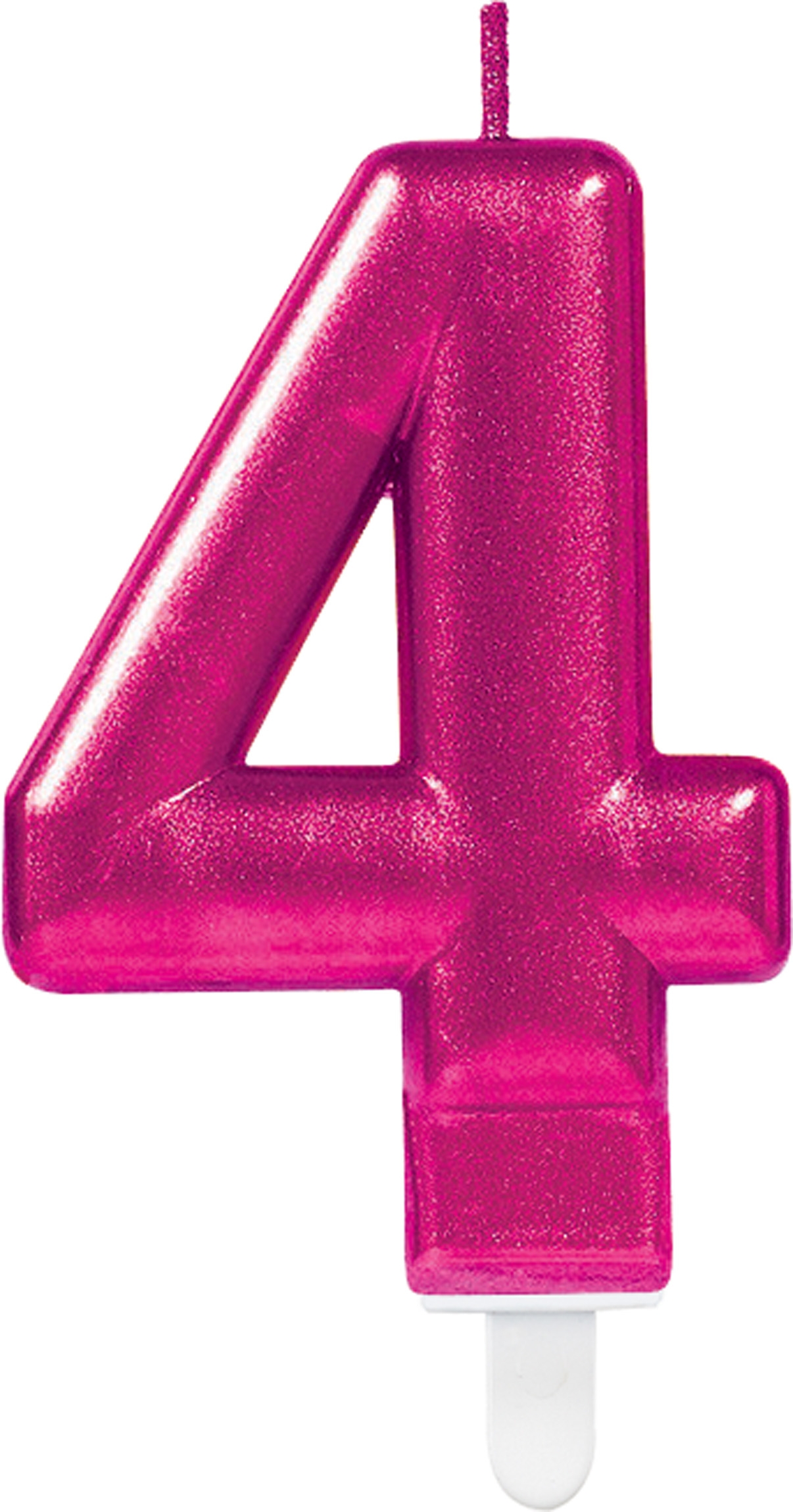 Sparkling Celebrations Pink - Zahlenkerze "4"