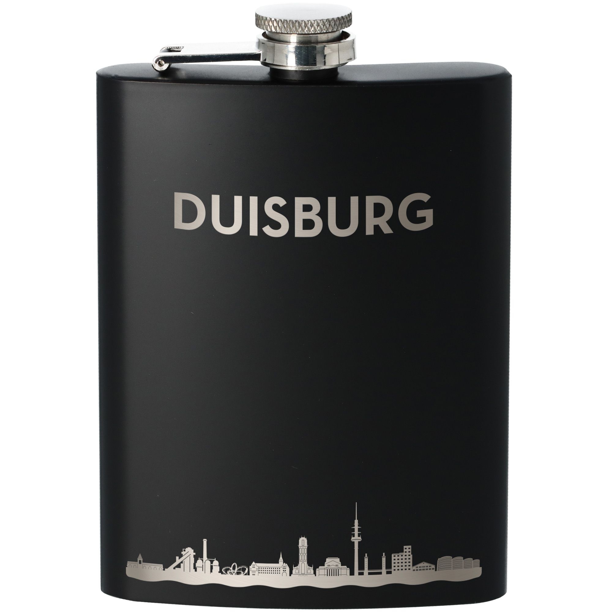 Flachmann Skyline Duisburg Schwarz 225ml Flachmann Skyline Duisburg Schwarz 225ml