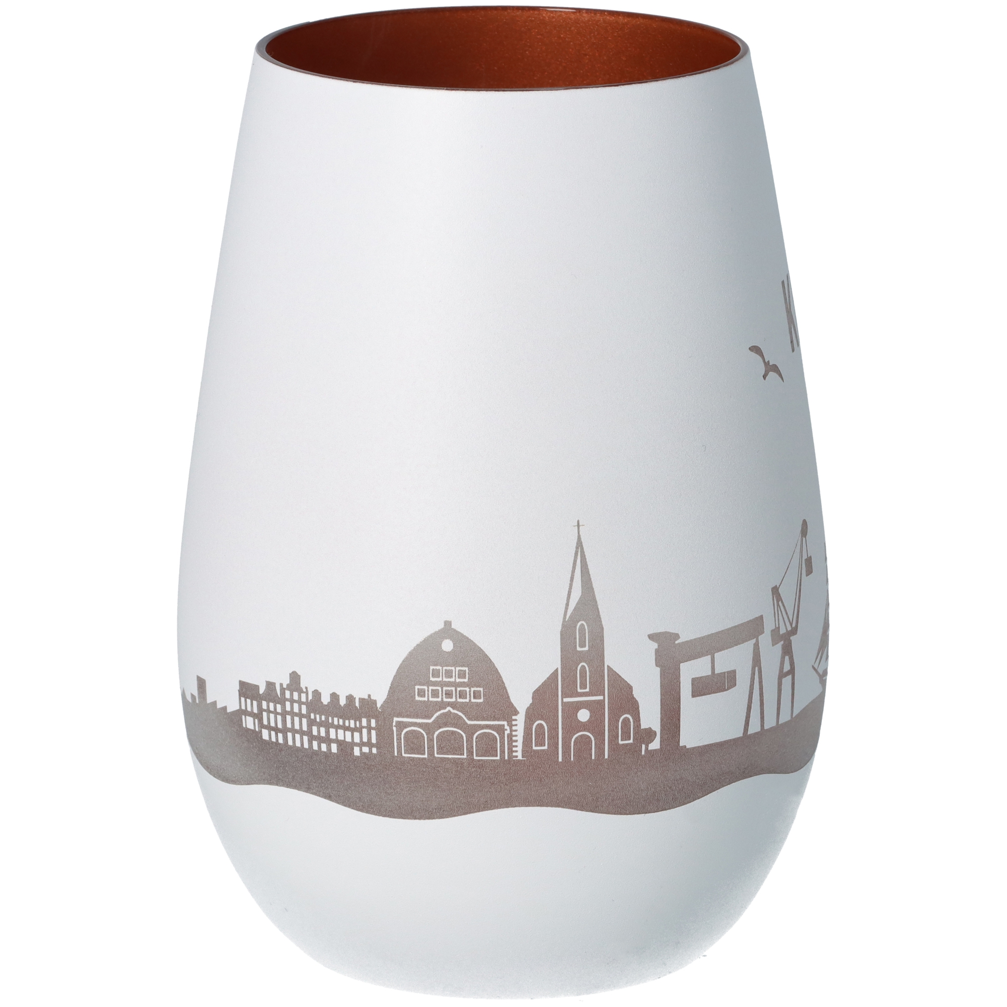 Windlicht Skyline Kiel Weiß/Bronze Windlicht Skyline Kiel Weiß/Bronze