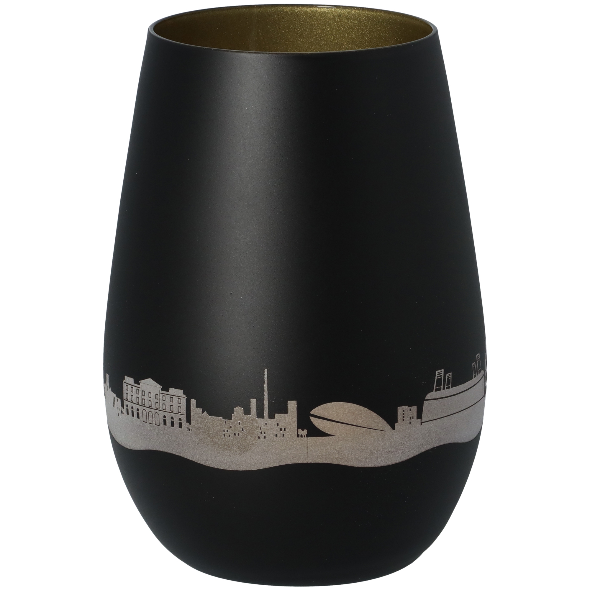 Windlicht Skyline Bremen Schwarz/Gold Windlicht Skyline Bremen Schwarz/Gold