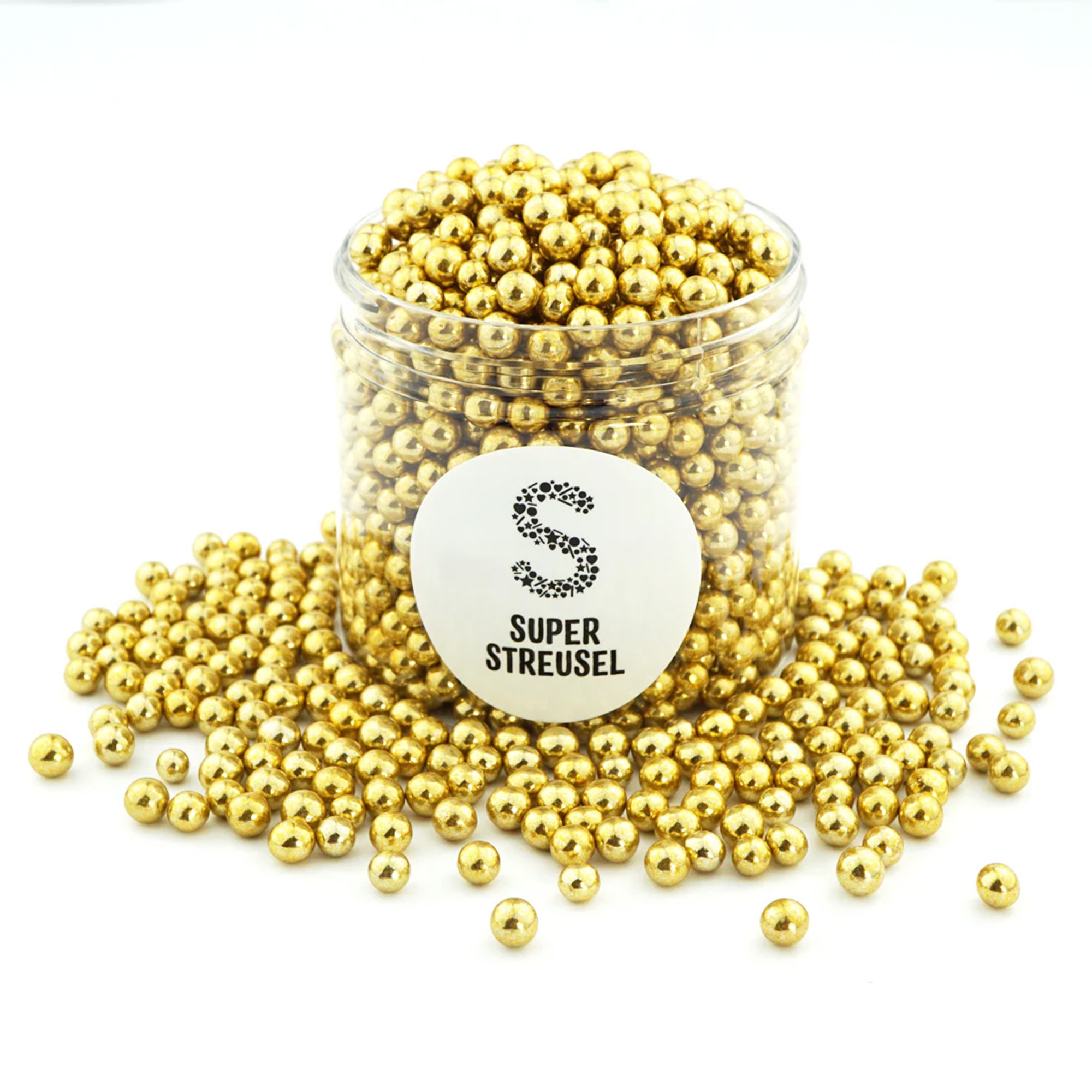 Super Streusel Mini Knusperkugeln Gold 150 g Gold, Zubehör, Schmuck, Halskette, Schatz