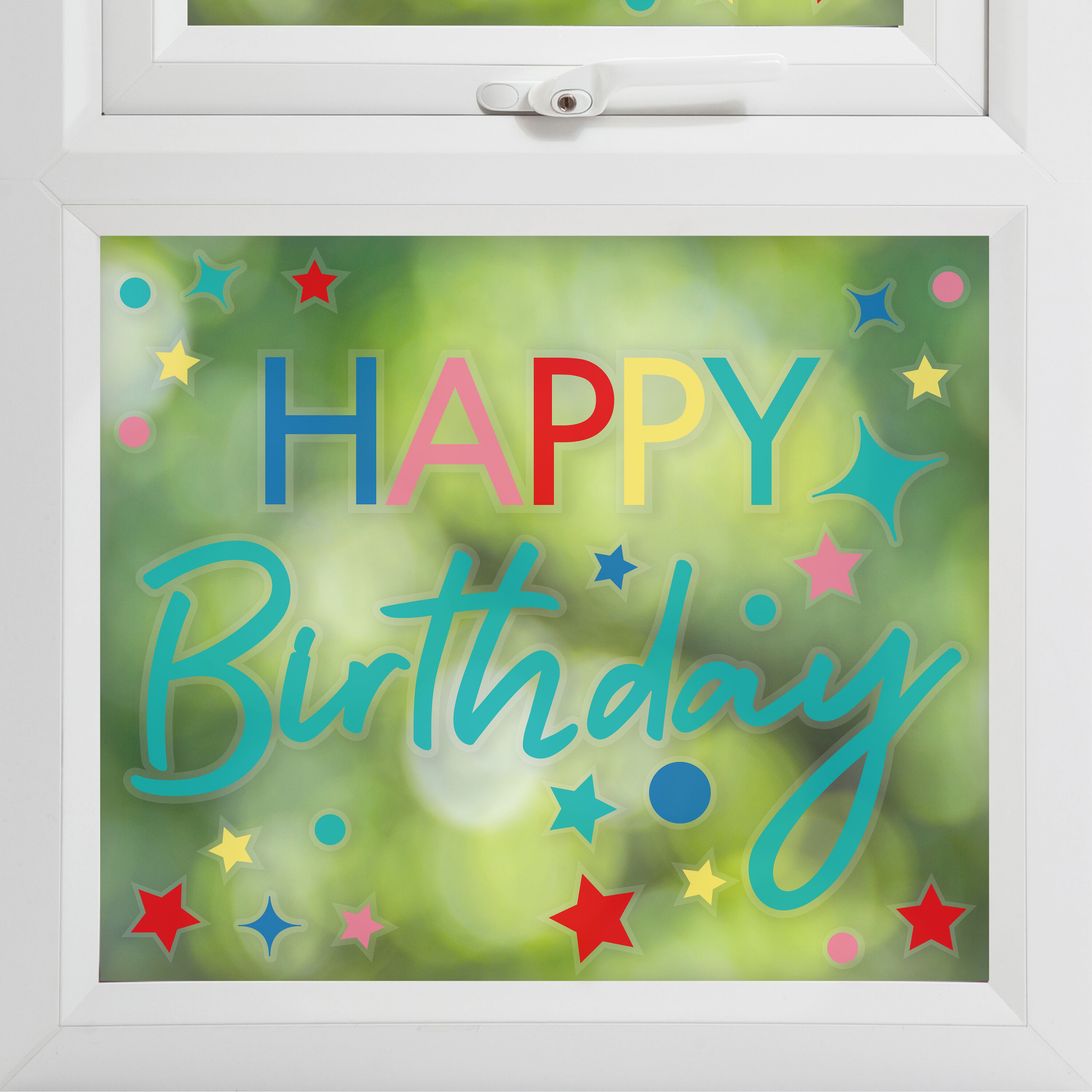 Fenster Sticker "Happy Birthday" Bunt Fenster Sticker "Happy Birthday" Bunt