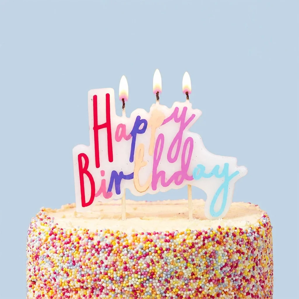 Kuchen, Geburtstag, Streusel, Zuckerdekor, Kerzen