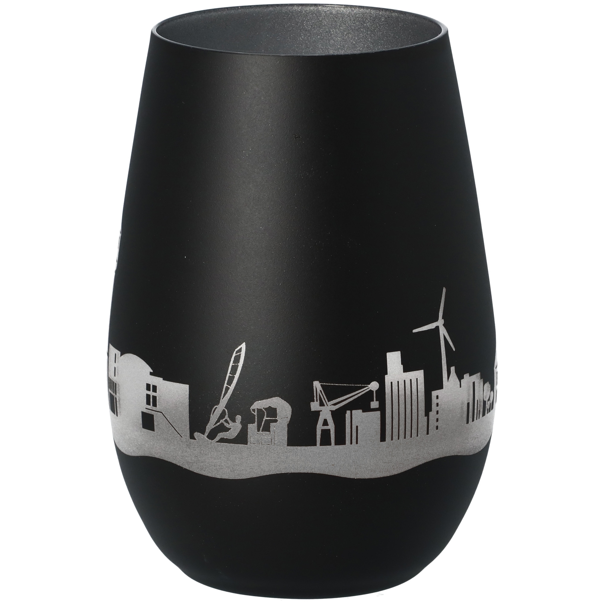 Windlicht Skyline Husum Schwarz/Silber Windlicht Skyline Husum Schwarz/Silber