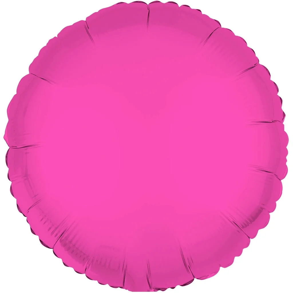 Folienballon Rund Neon Pink 45cm