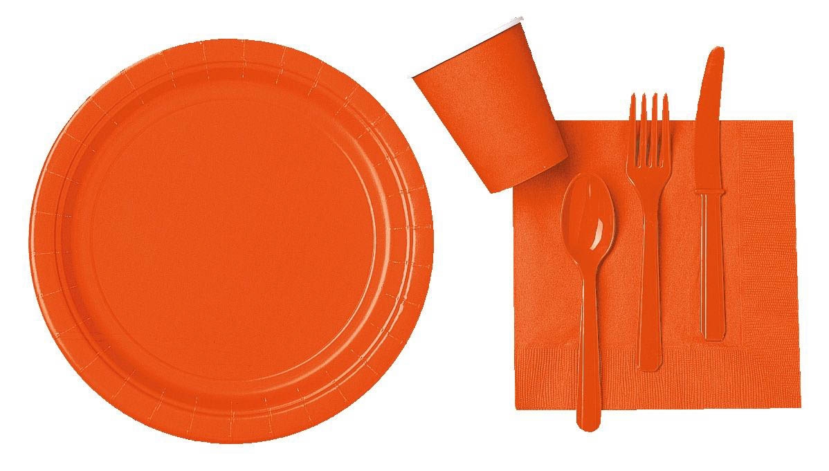 Orange - 10 Plastiklöffel Orange - 10 Plastiklöffel