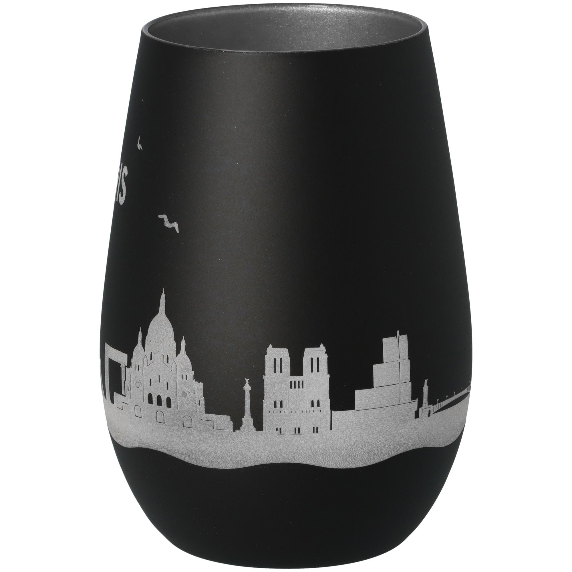 Windlicht Skyline Paris Schwarz/Silber Töpferei, Krug, Vase