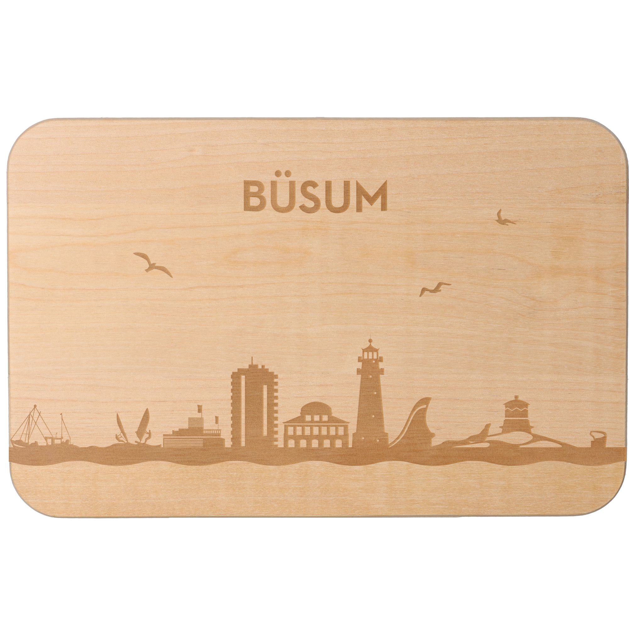 Frühstücksbrett Skyline Büsum 23cm x 15cm x 1cm Frühstücksbrett Skyline Büsum 23cm x 15cm x 1cm