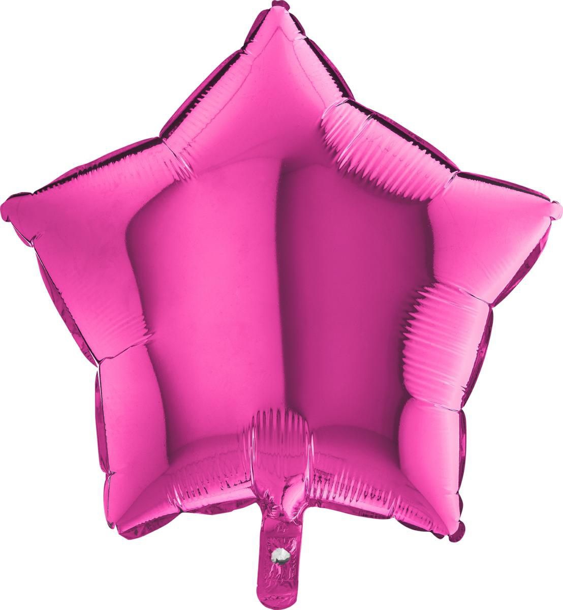 Folienballon Stern Magenta 45cm