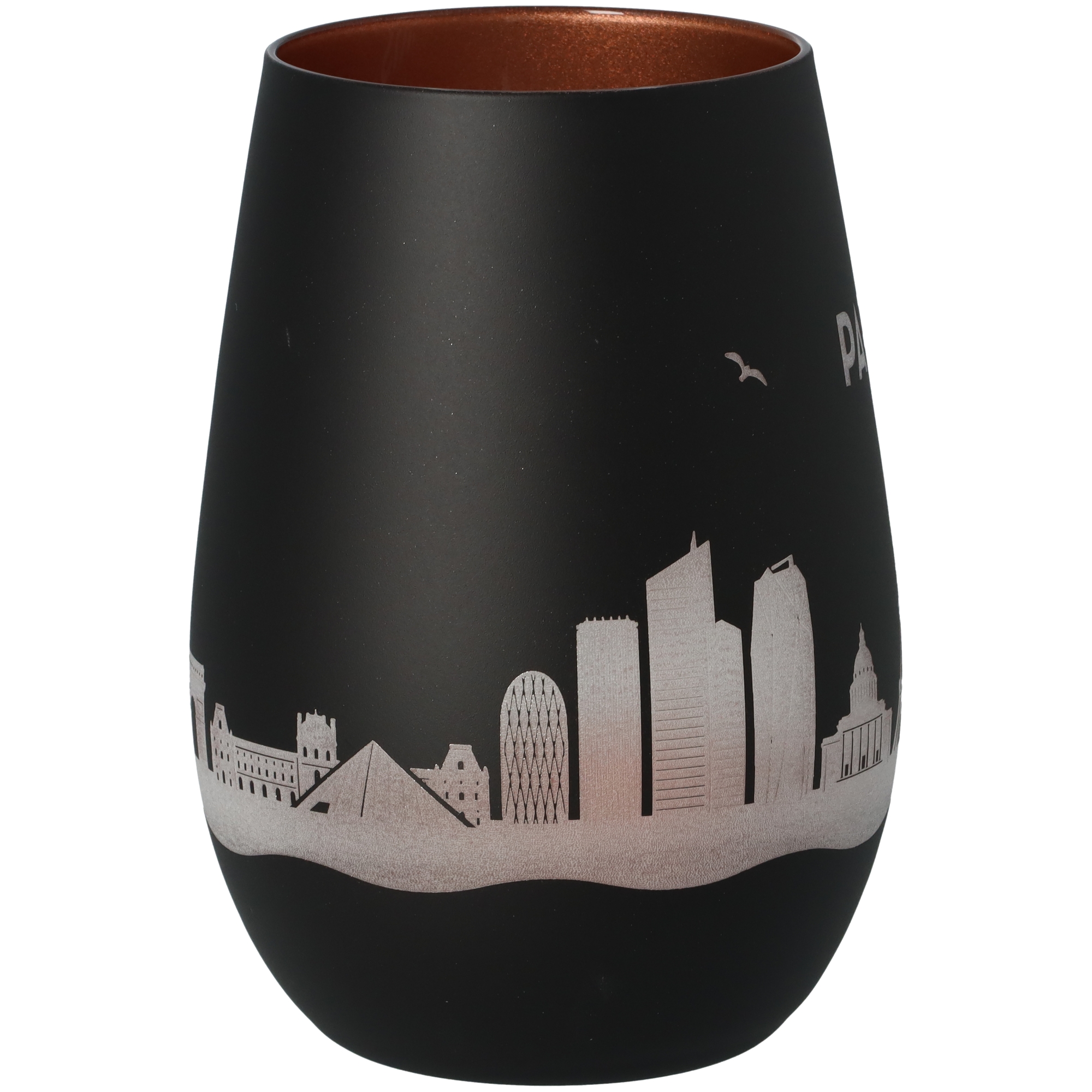 Windlicht Skyline Paris Schwarz/Bronze Töpferei, Krug, Vase, Tasse