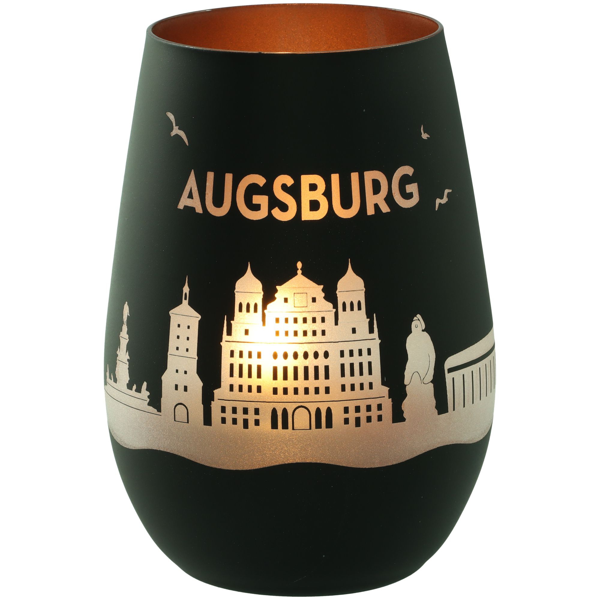 Windlicht Skyline Augsburg Schwarz/Bronze Windlicht Skyline Augsburg Schwarz/Bronze