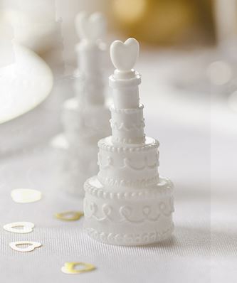 24 Seifenblasen Hochzeitstorte Weiß