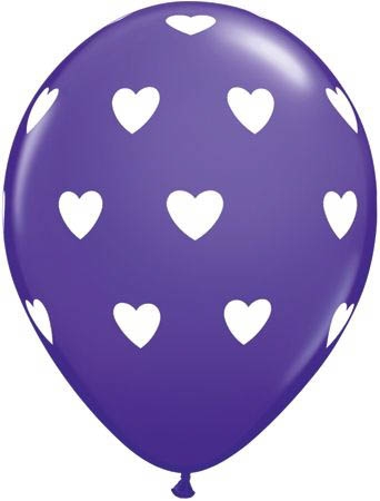 Qualatex Ballon Big Hearts verschiedene Farben Ø 30cm