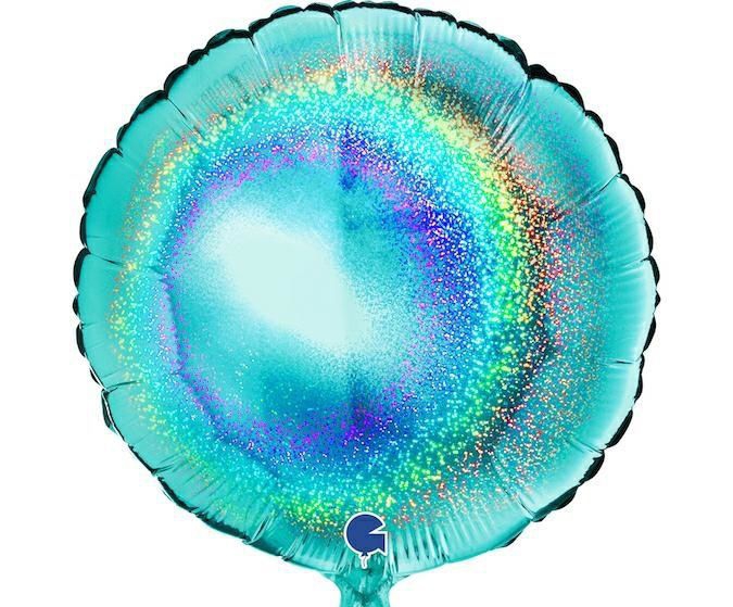 Folienballon Rund Glitter Holo Tiffany 45cm Folienballon Rund Glitter Holo Tiffany 45cm