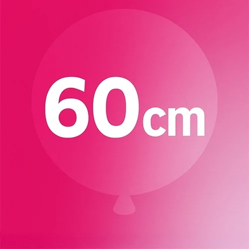 ballon, 60 cm, pink, grafik, messung