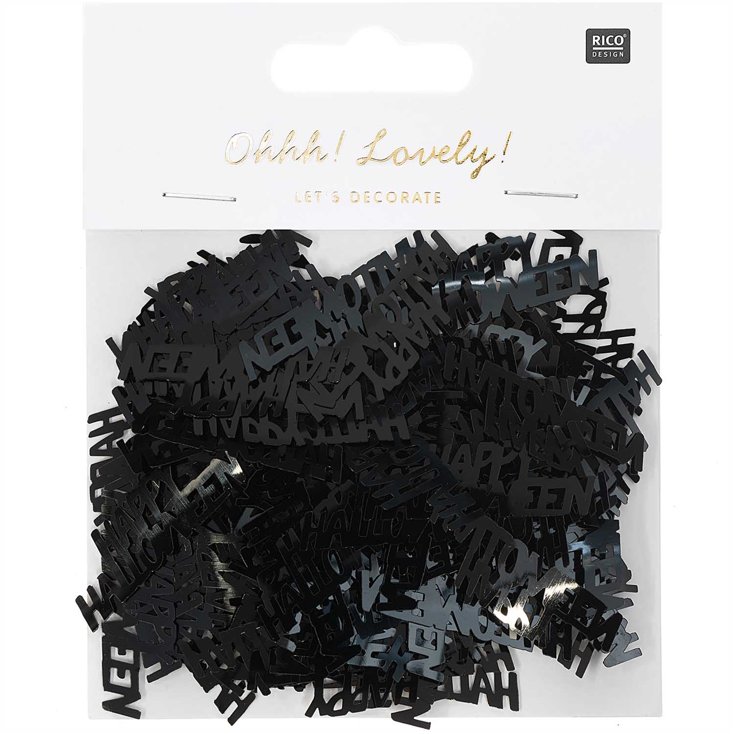 Konfetti "Happy Halloween", Schwarz, 200 Stück