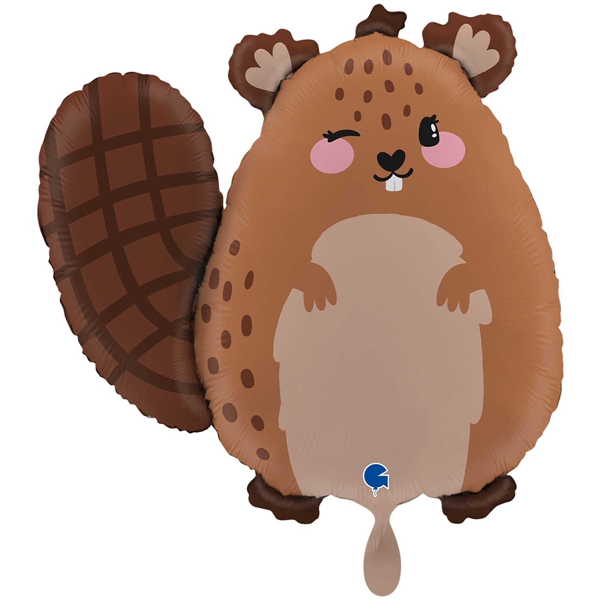 Folienballon XXL Bieber 80cm Tier, Säugetier, Nagetier