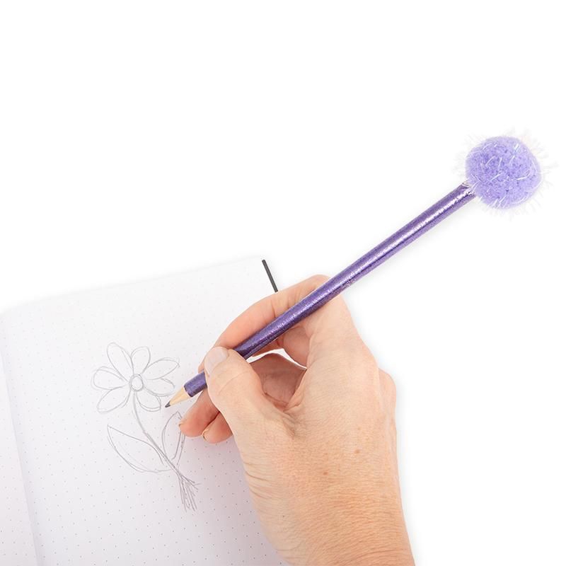 Glitzer Bleistift mit Pom Pom Topper