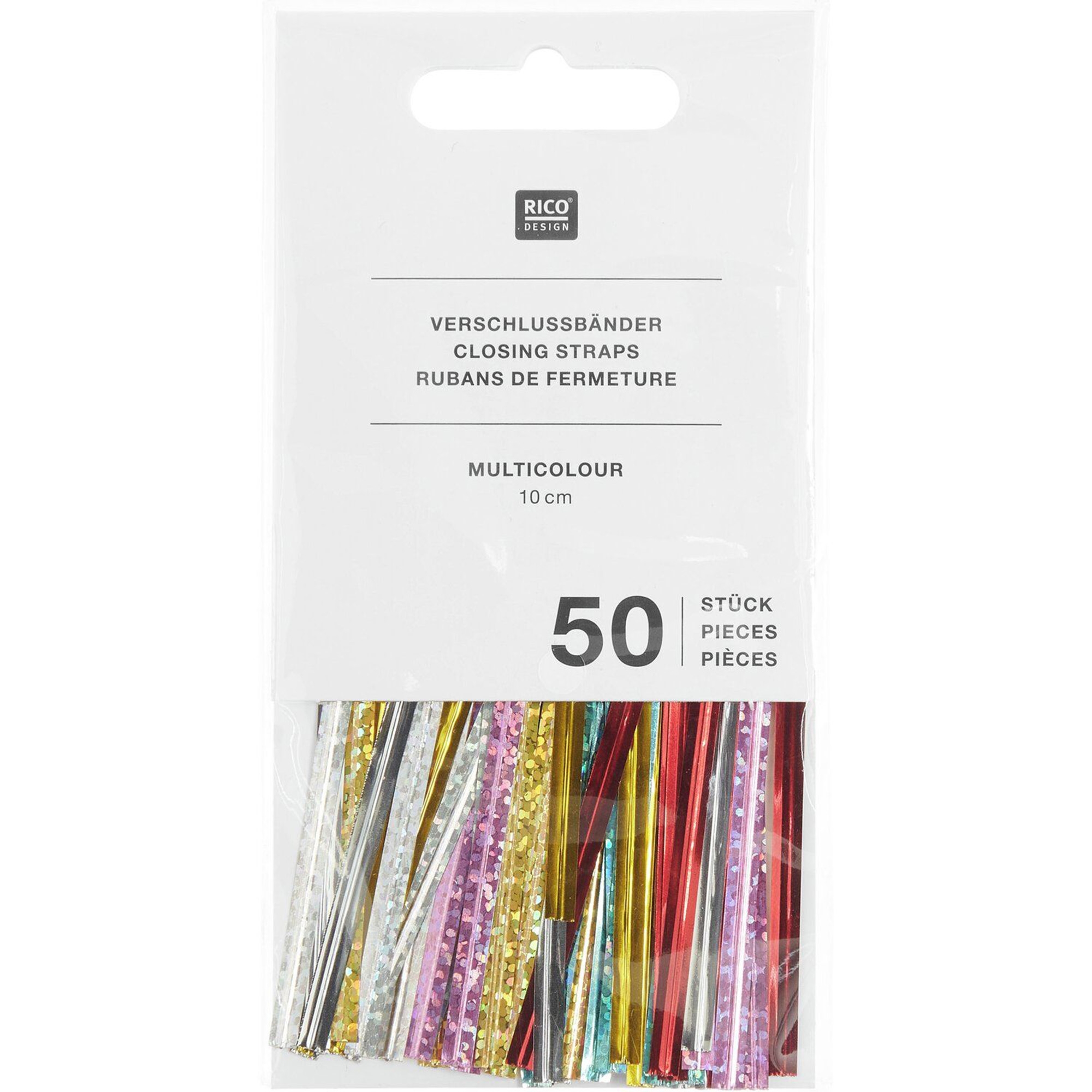 50 Verschlussbänder "Bunt"