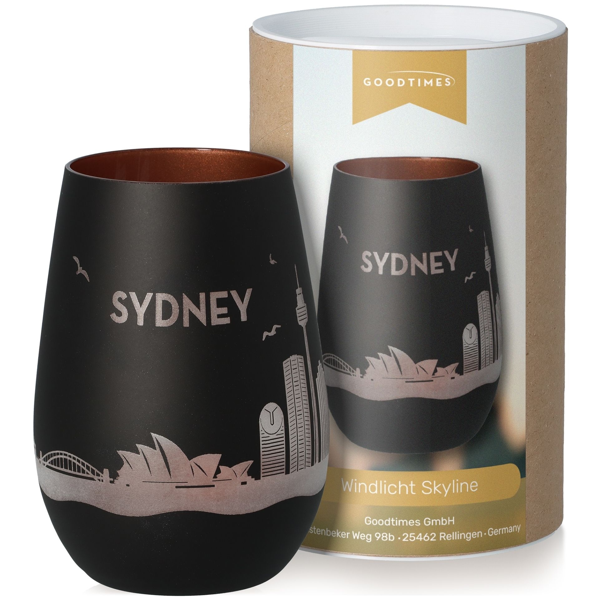 Windlicht Skyline Sydney Schwarz/Bronze Windlicht Skyline Sydney Schwarz/Bronze