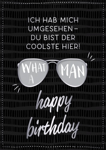 Musikkarte "What a man-Happy Birthday"