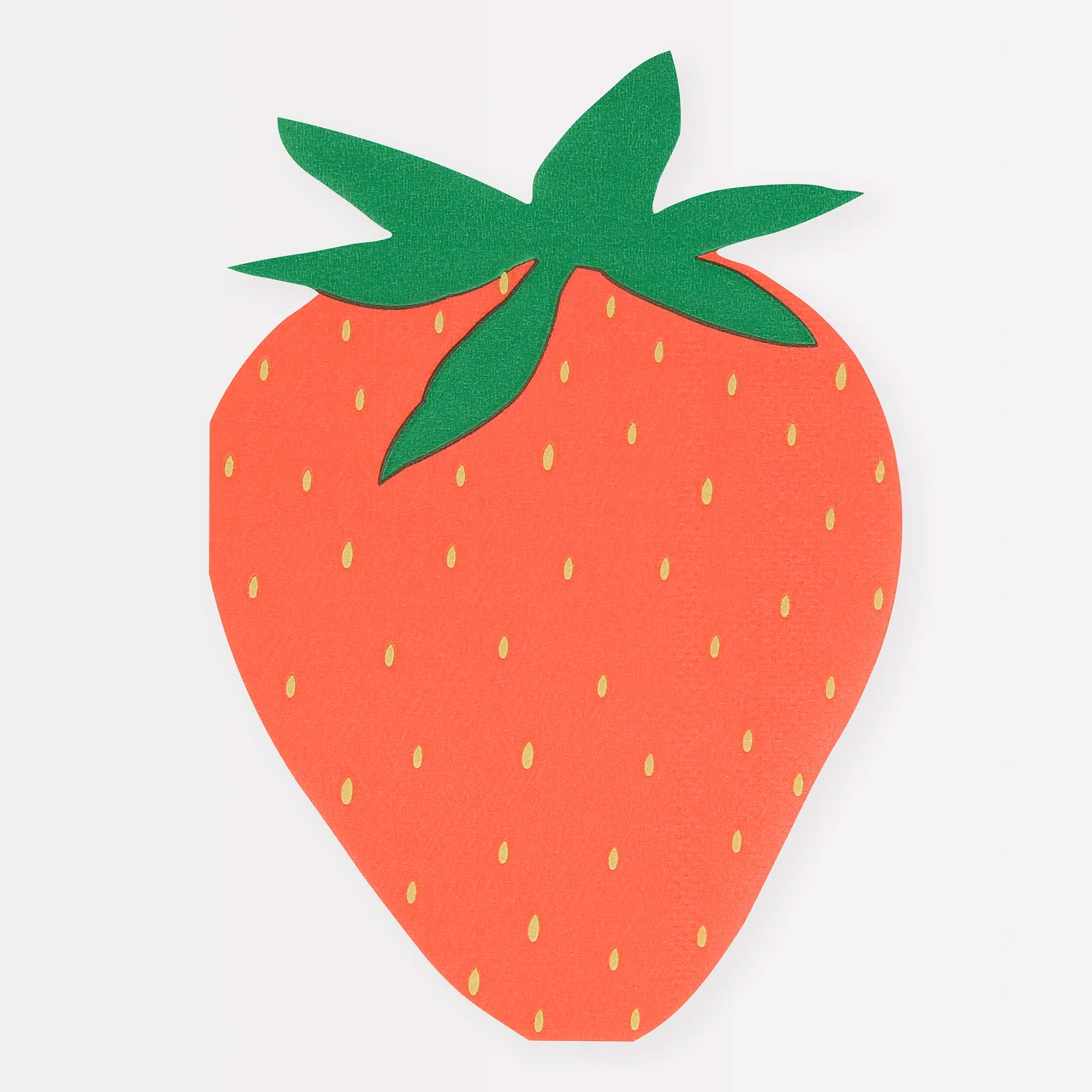 Meri Meri - 16 Servietten "Erdbeere" Beere, Essen, Obst, Produzieren, Erdbeere