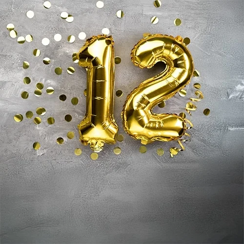 123, balloons, gold, confetti, number-12