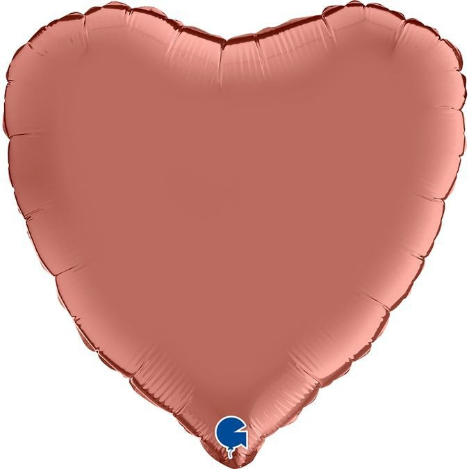 Folienballon Herz Satin Roségold 45cm