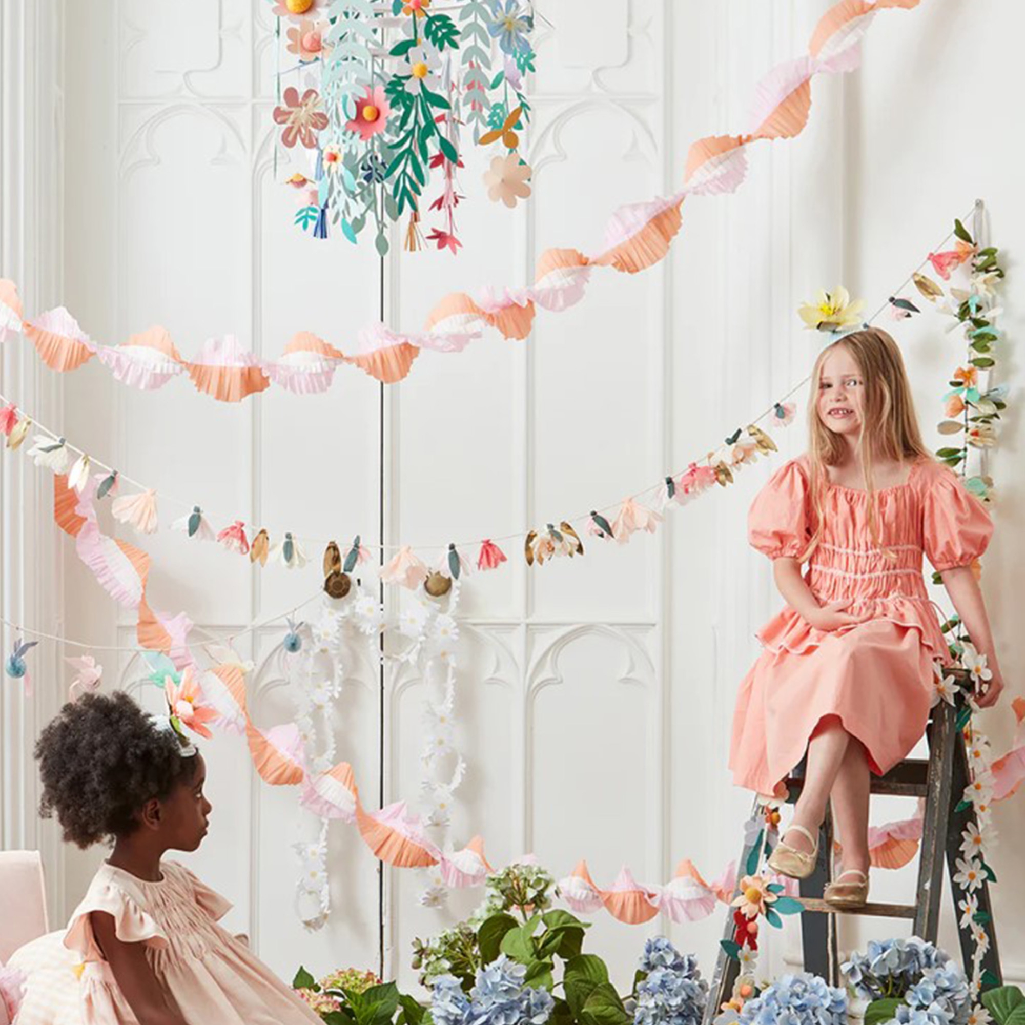 Meri Meri - Krepppapier Streifen, Pfirsich & Rosa Meri Meri - Krepppapier Streifen, Pfirsich & Rosa