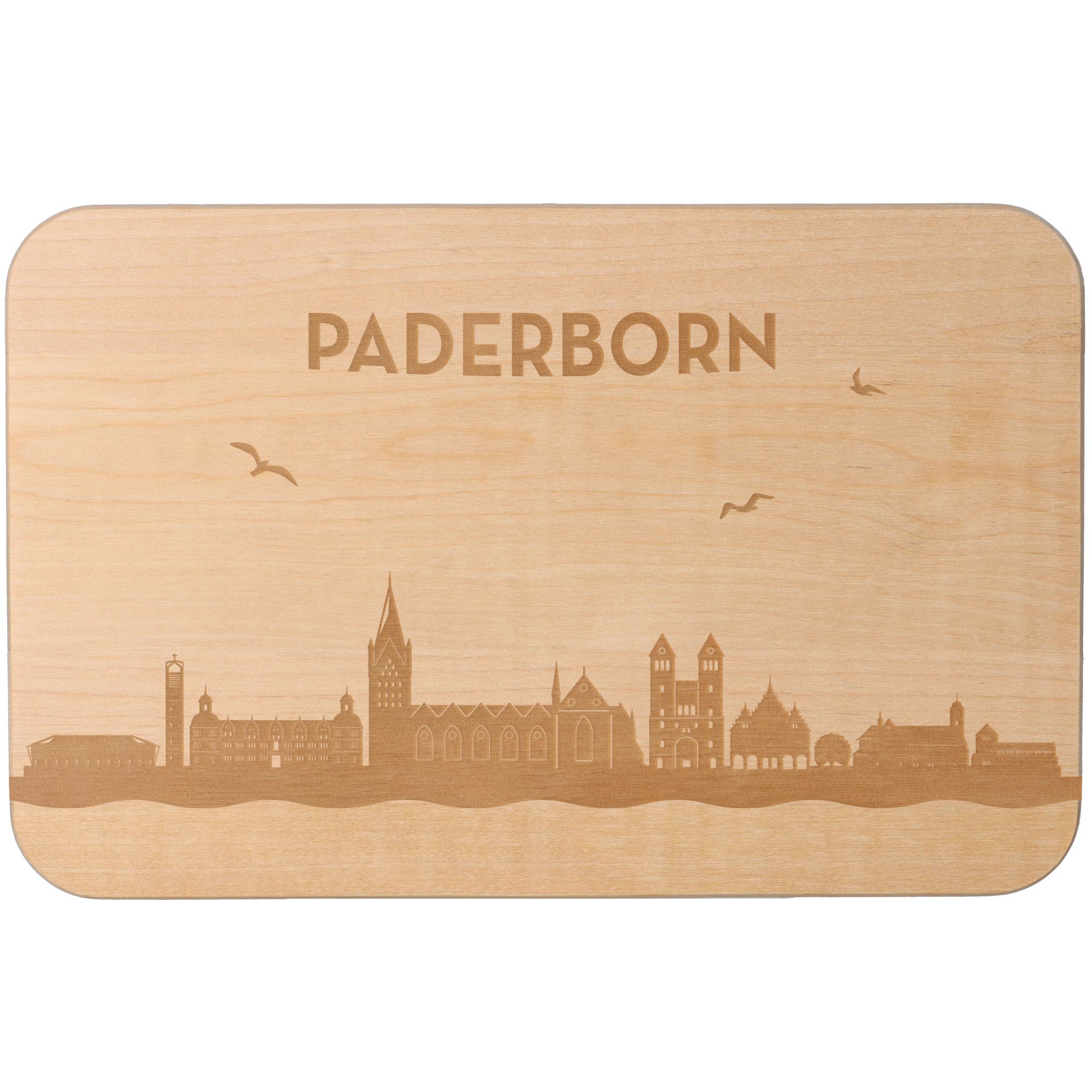 Frühstücksbrett Skyline Paderborn 23cm x 15cm x 1cm Frühstücksbrett Skyline Paderborn 23cm x 15cm x 1cm