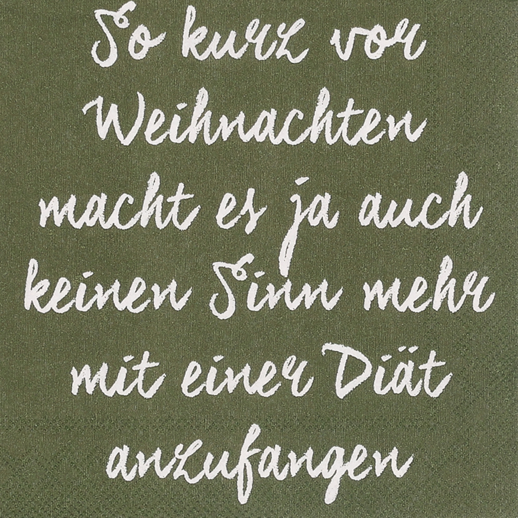 20 Cocktailsservietten "So kurz vor Weihnachten" Kalligrafie, Handschrift, Text