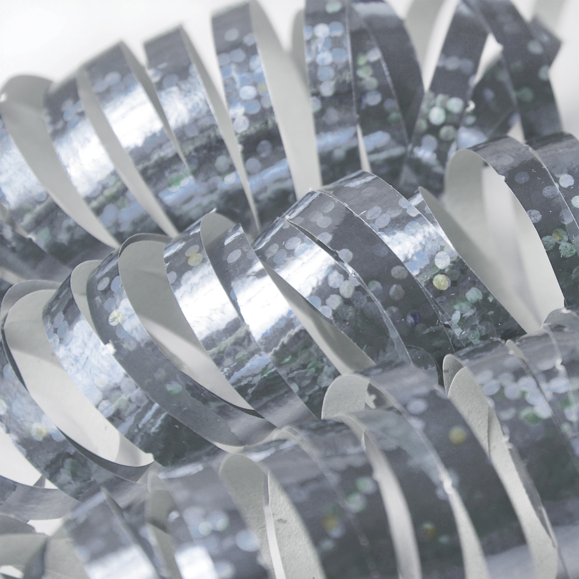 Luftschlangen Holographic Silber