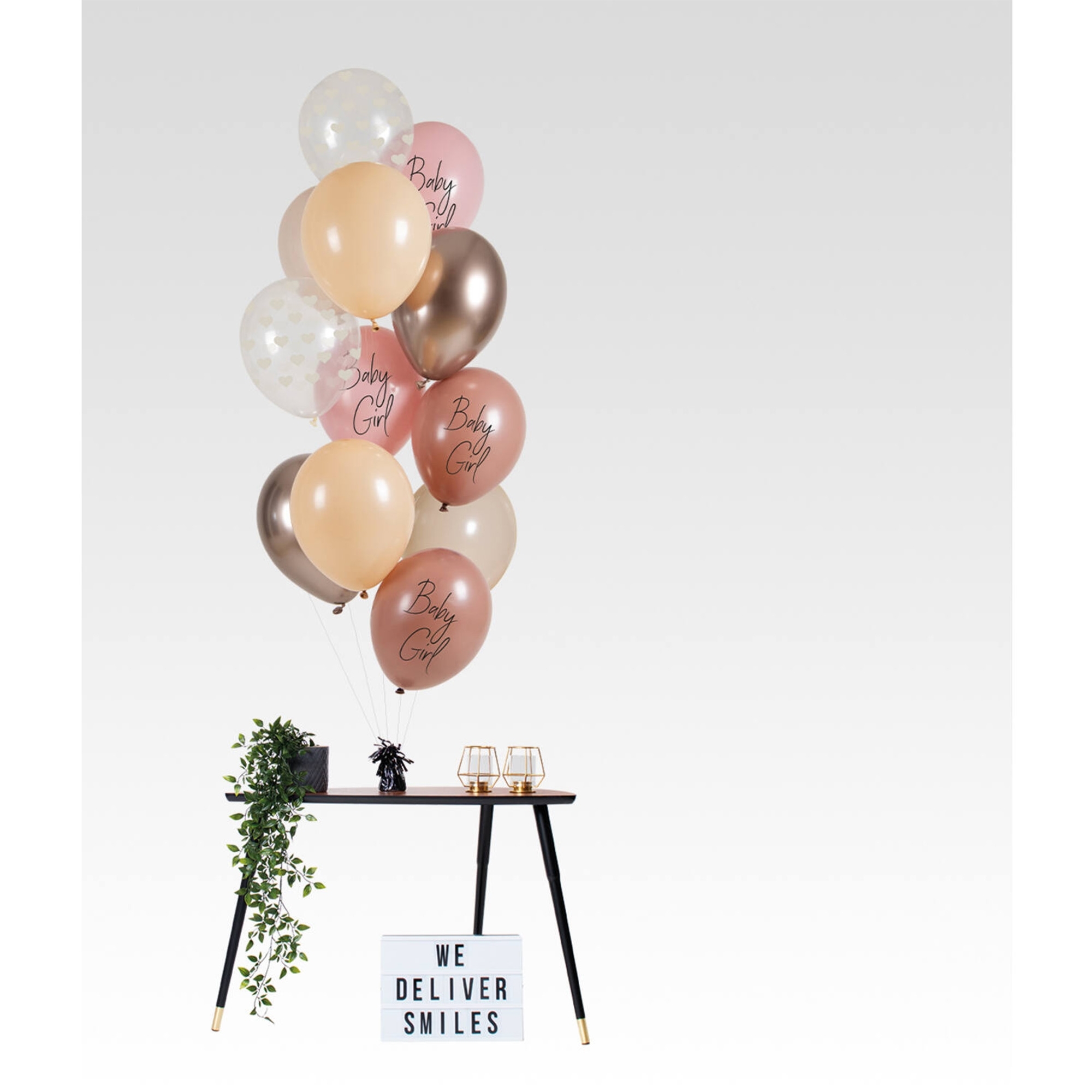 12 Latexballons im Set "Baby Girl" Ø 33cm 12 Latexballons im Set "Baby Girl" Ø 33cm