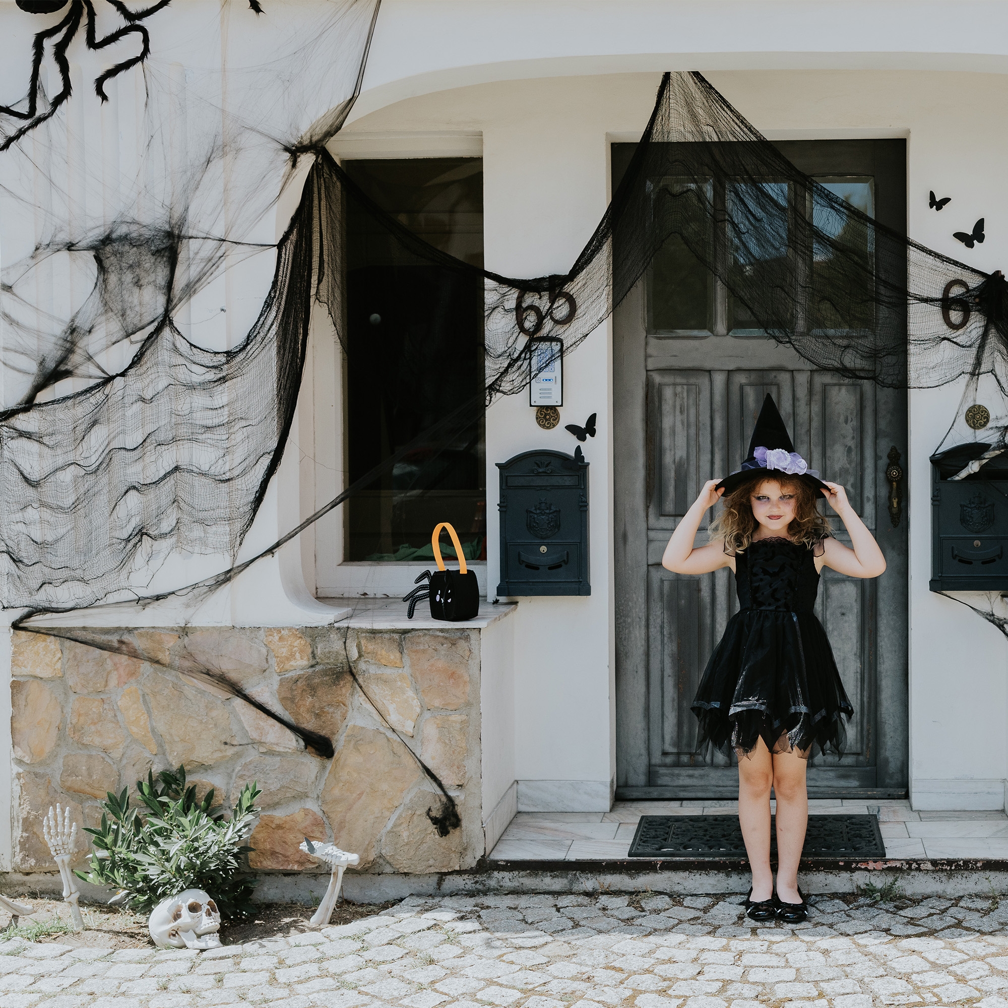 Halloween - Dekostoff, Schwarz Halloween - Dekostoff, Schwarz