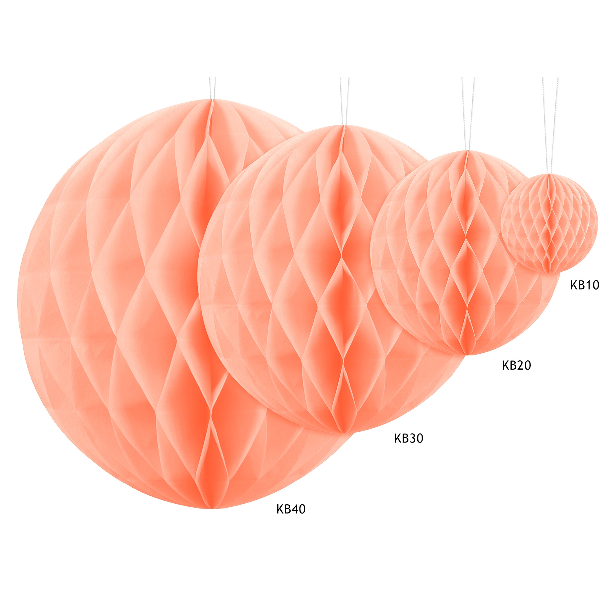 Wabenball Light Peach, S - 10 cm Ø Wabenball Light Peach, S - 10 cm Ø