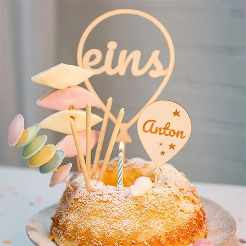 Kuchen, Bundt, Kerzen, Streusel, Dekorationen