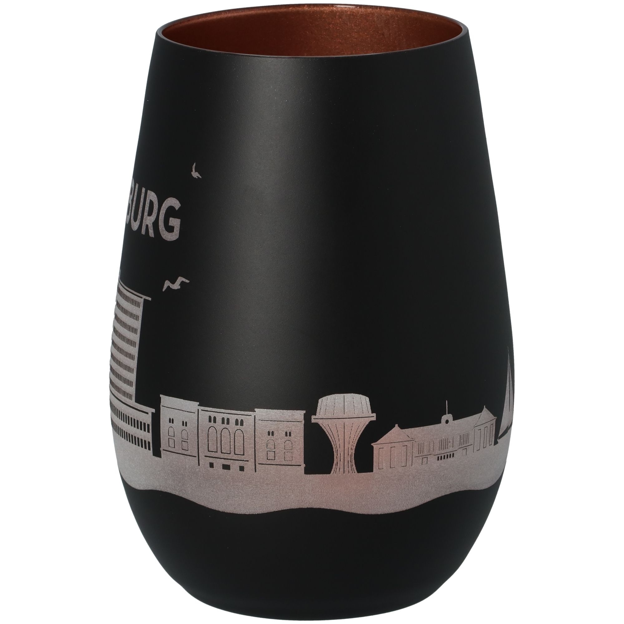 Windlicht Skyline Flensburg Schwarz/Bronze Windlicht Skyline Flensburg Schwarz/Bronze