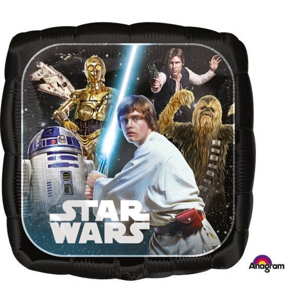 Folienballon Eckig Star Wars Classic 43cm Folienballon Eckig Star Wars Classic 43cm