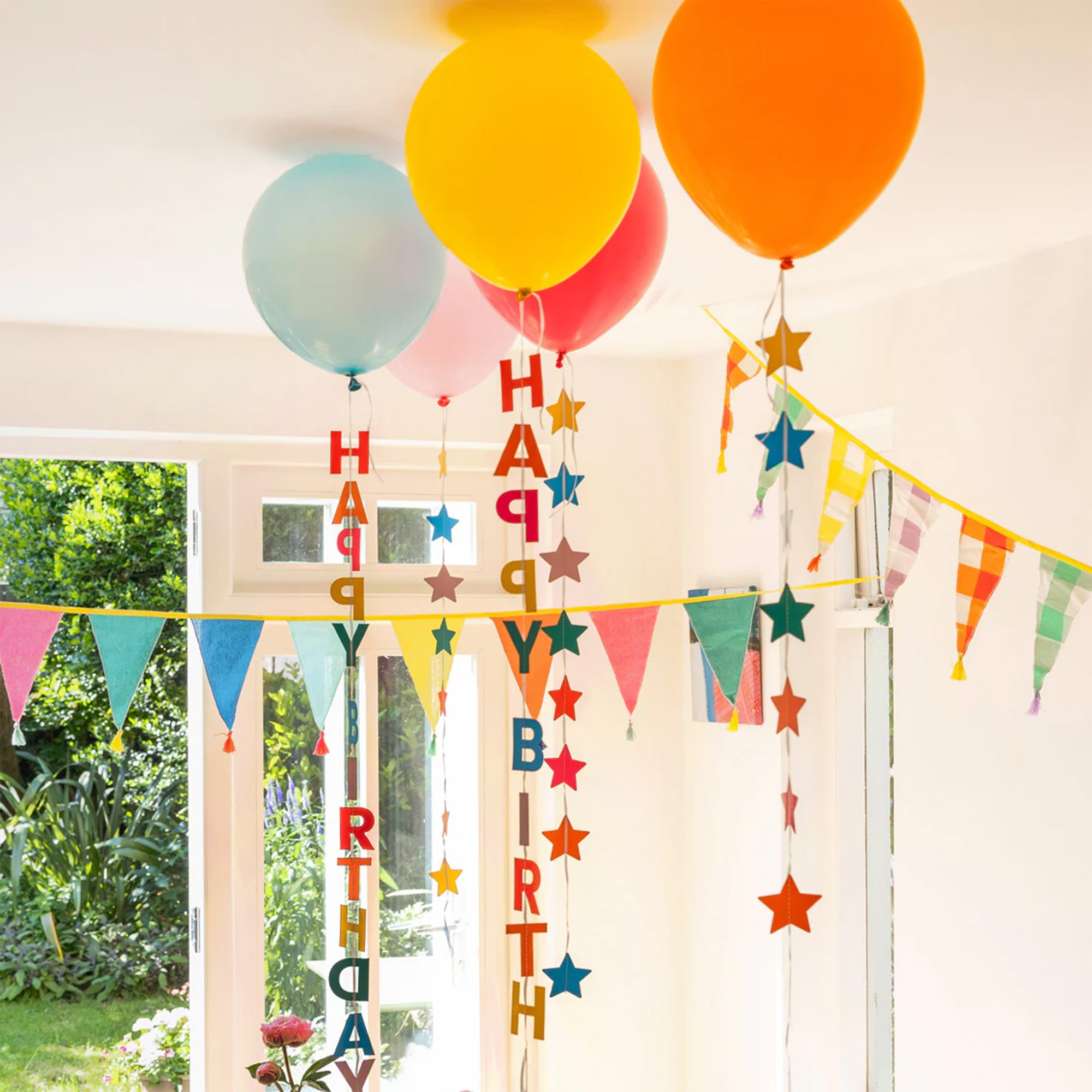 Ballon Tails mit Sternen und Schriftzug, 5er Set Leute, Person, Luftballon, Lustig, Party